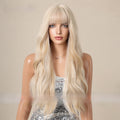 Long Curly Synthetic Hair Wig with Full Bangs