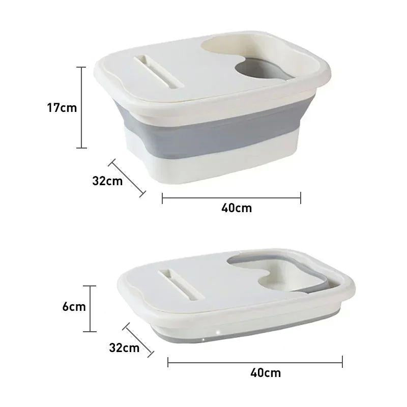 Folding foot bath tub