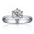 Classic Six-Claw Moissanite Simulation Wedding Ring