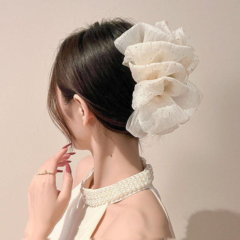 Elegant Bow Crystal Hair Claw Clip