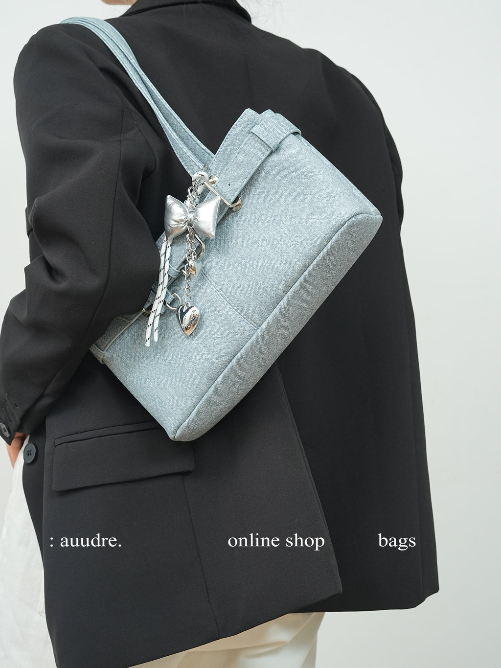 Soft PU Baguette Shoulder Bag with Pendant