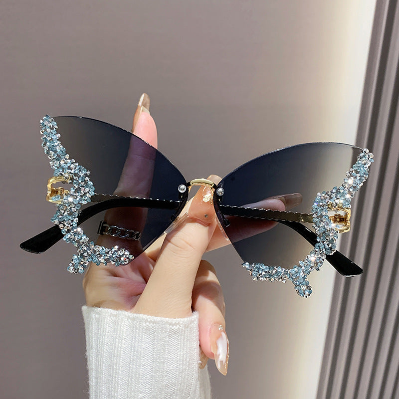 Butterfly Diamond Sunglasses UV400 Protection