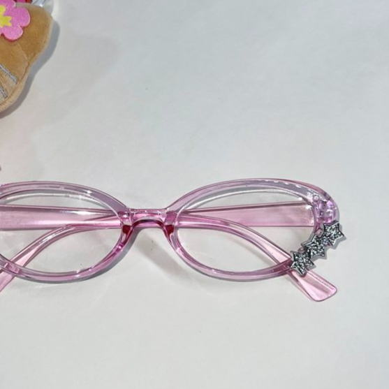Vintage Y2K Star Pattern Pink Sunglasses