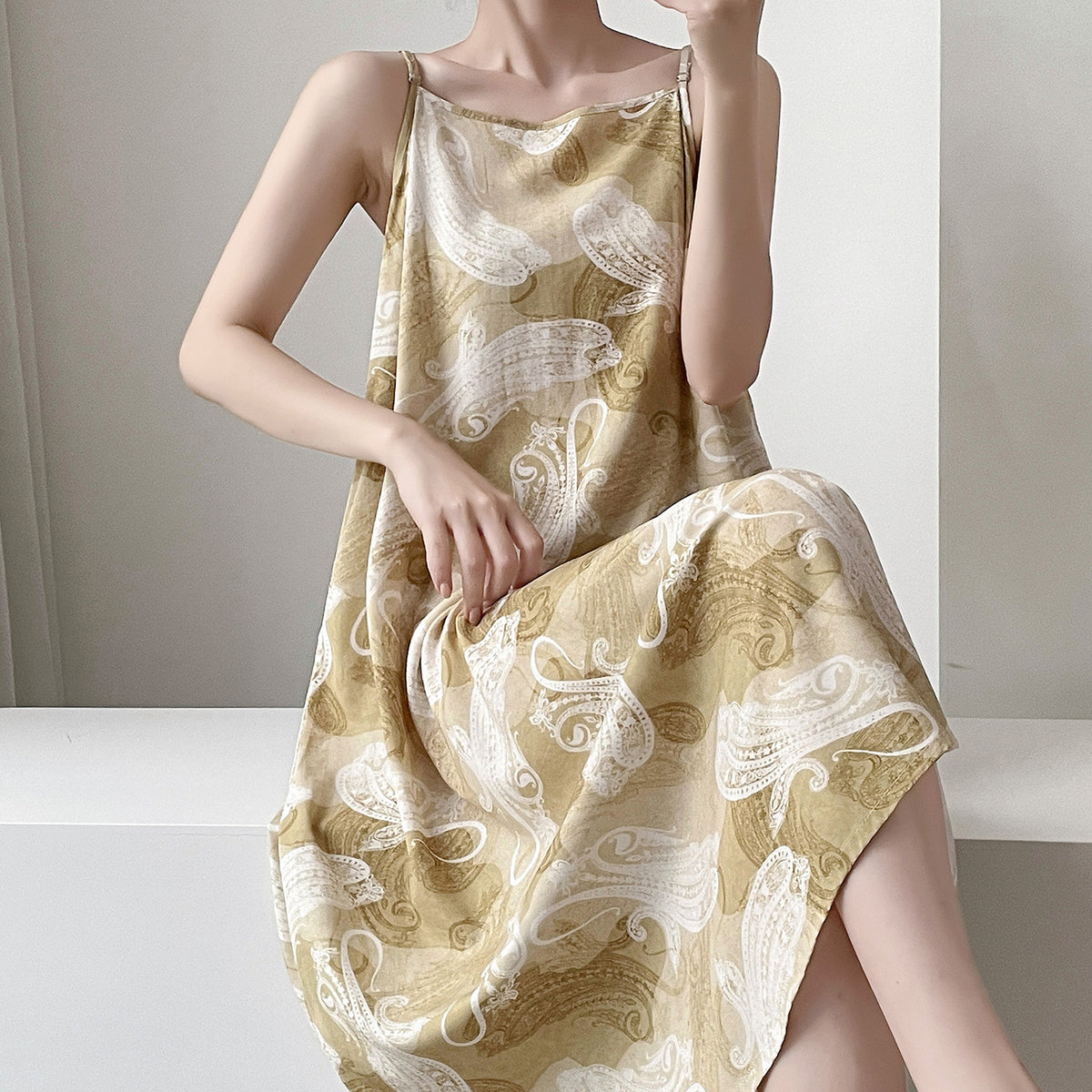 Floral Suspender Nightgown