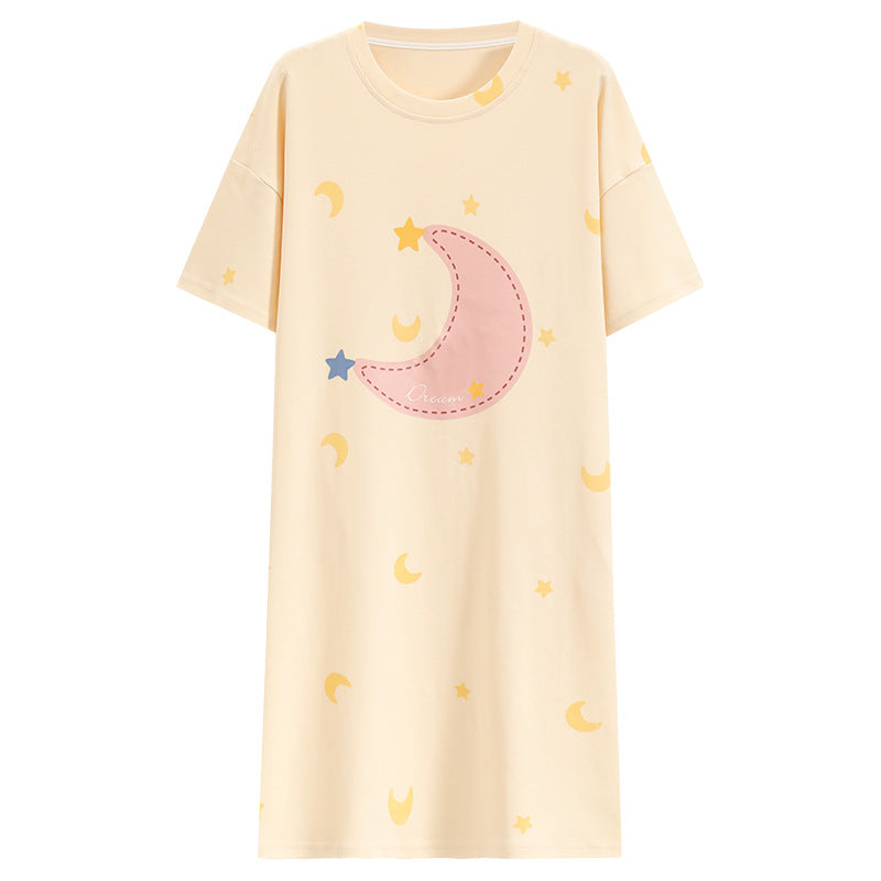 Pure Cotton Women Nightgown Summer Sleepwear