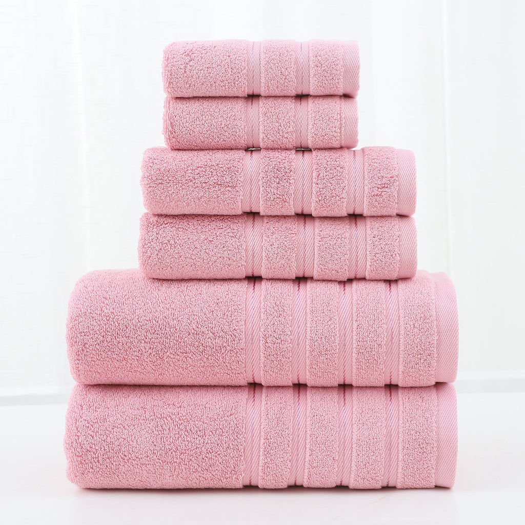 6pcs Set Cotton Towel Bath Towel