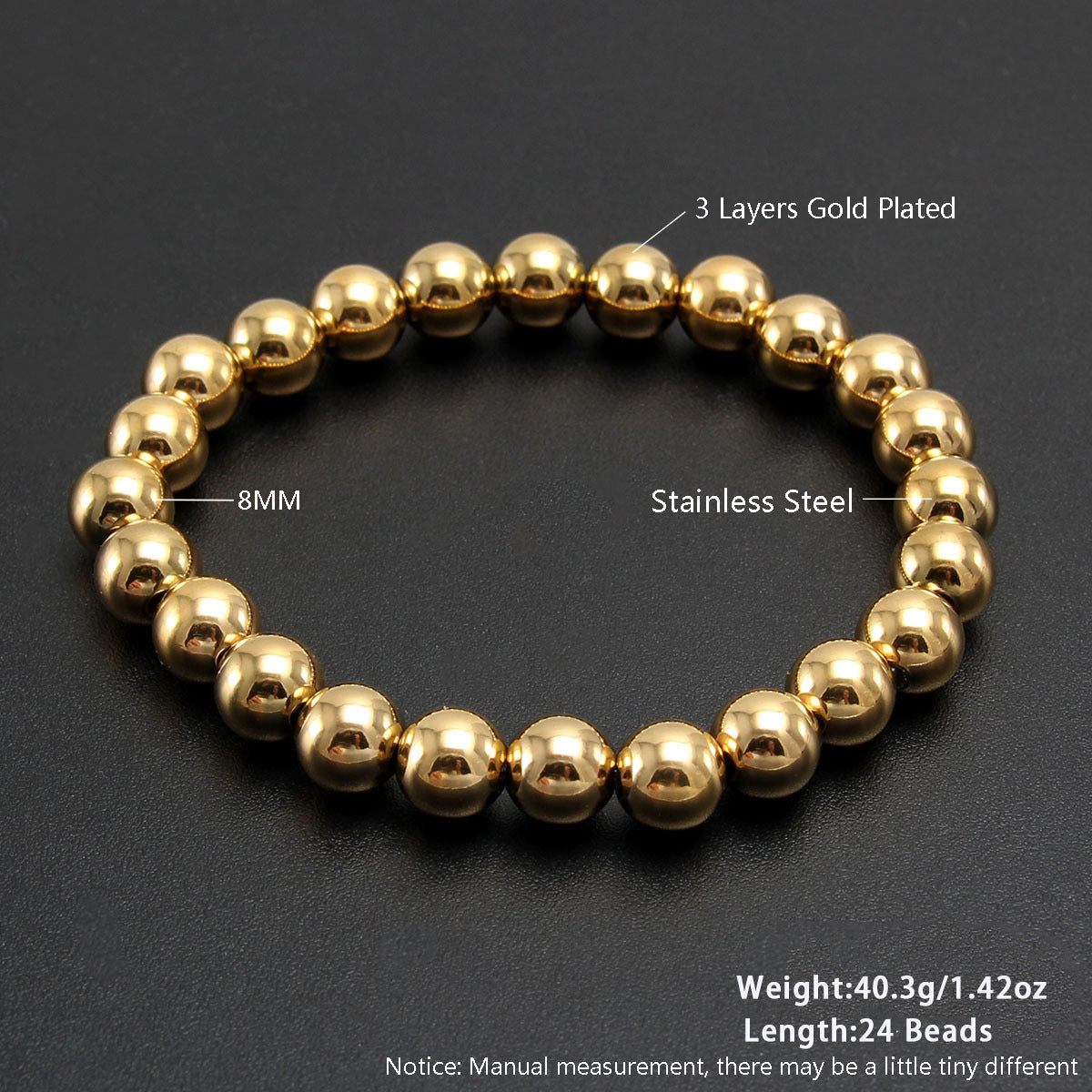 Two-color Beaded Bracelet