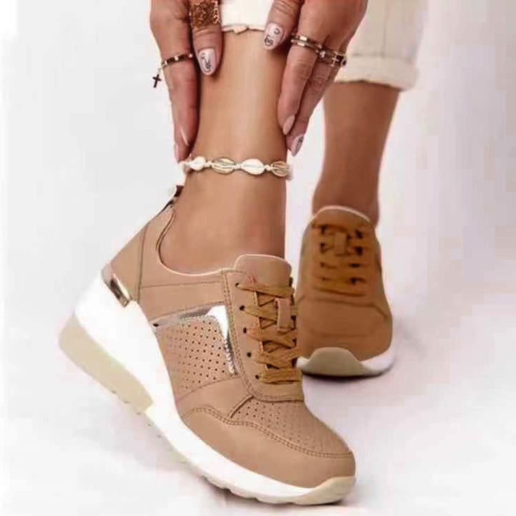 Women's Mesh Lace-Up Casual Sneakers