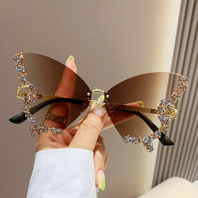 Butterfly Diamond Sunglasses UV400 Protection