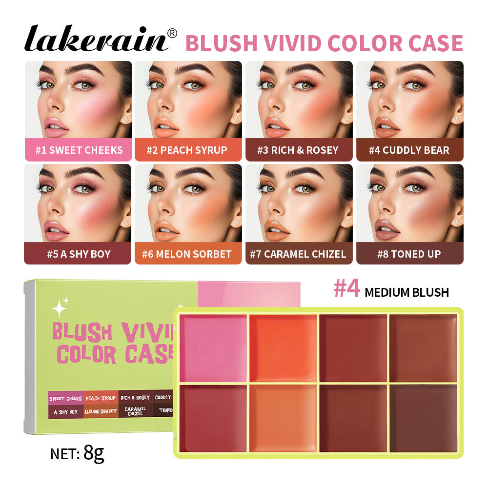 8-Color Blush Highlighter Contour Palette