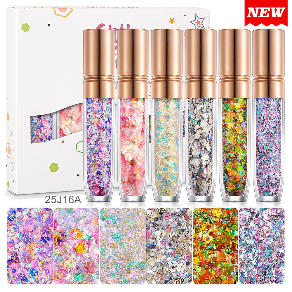 Shimmering sequin facial eyeshadow