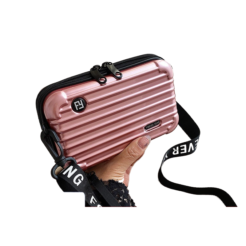 Crossbody multi-functional hard-shell makeup bag