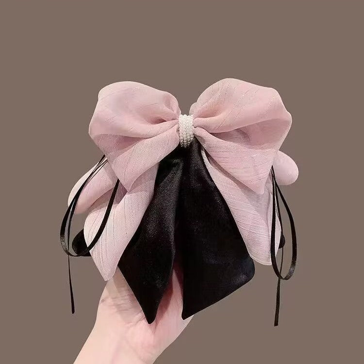 Elegant Bow Crystal Hair Claw Clip