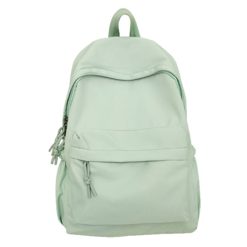 Simple Solid Color Large-Capacity Junior High School and High School Student Schoolbags Primary School Boys and Girls Fresh Backpacks