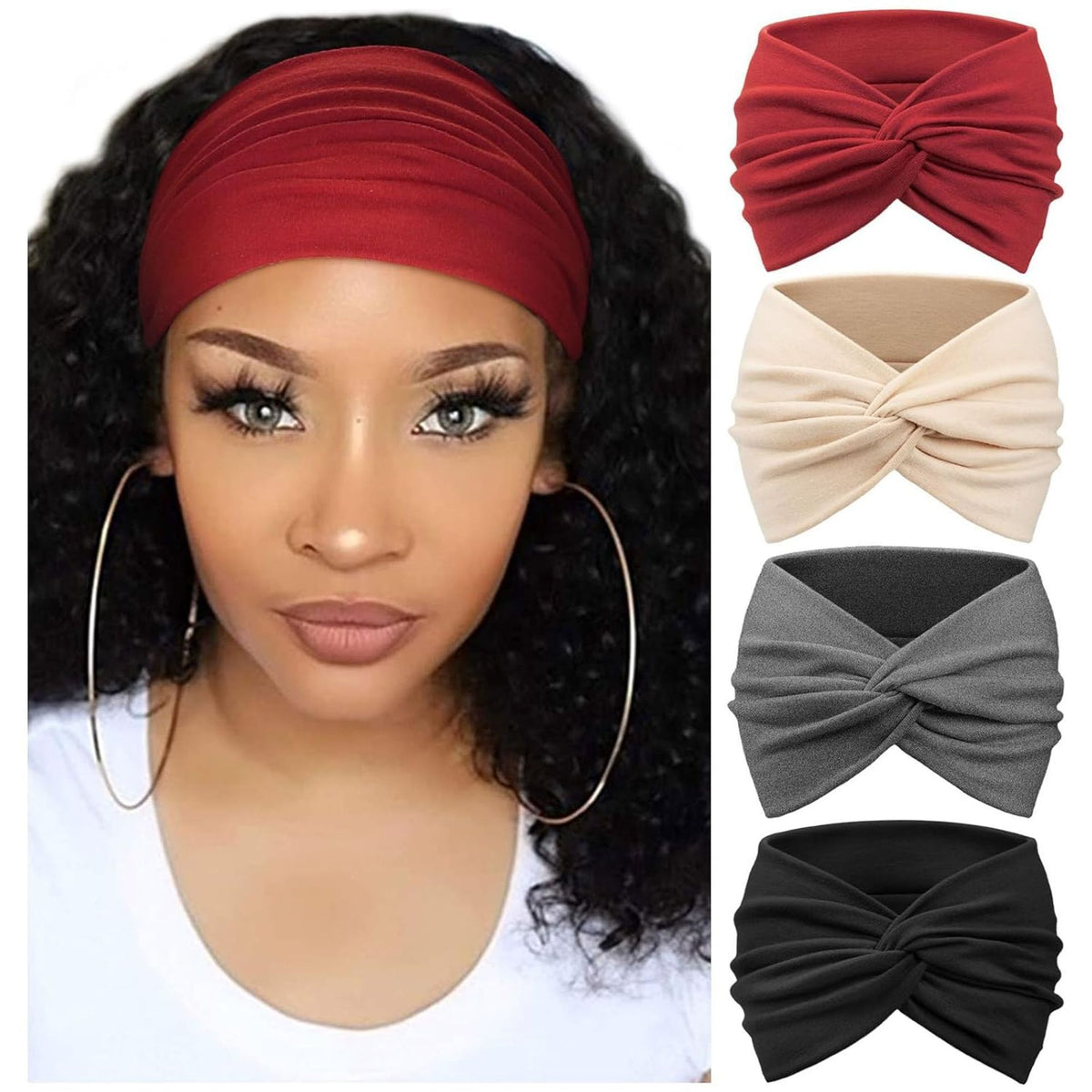 10pcs mixed colors Knotted hairband