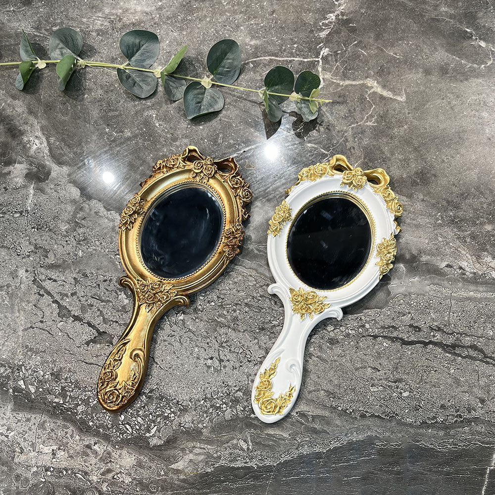European Style Resin Handheld Mirror