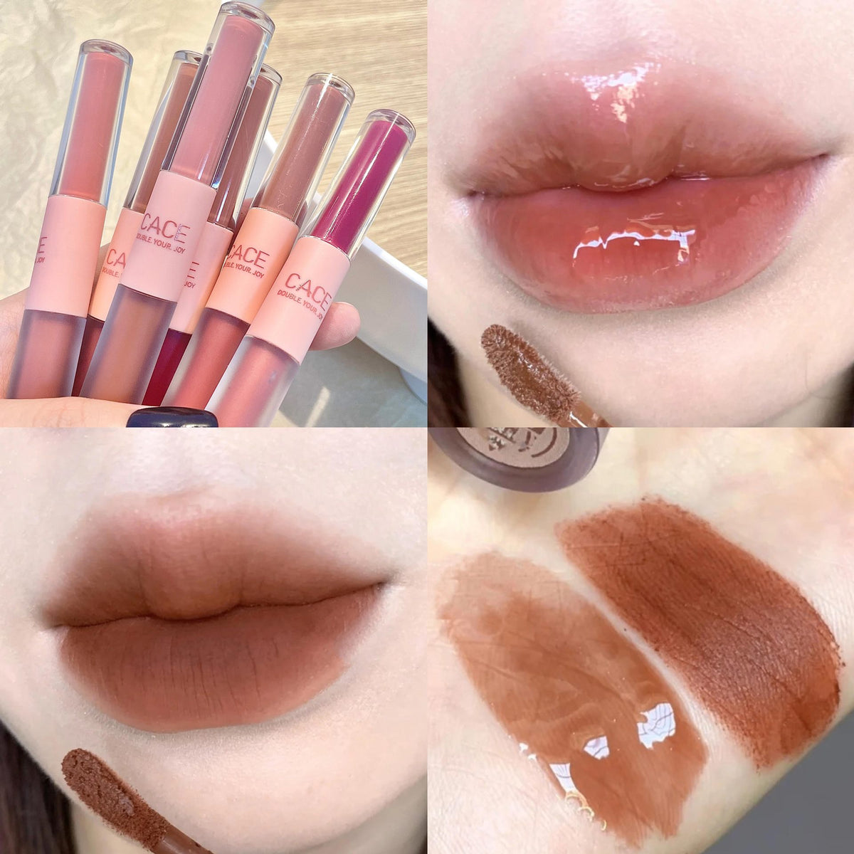 Cace Fun Double-Ended Lip Glaze 6 Colors Optional