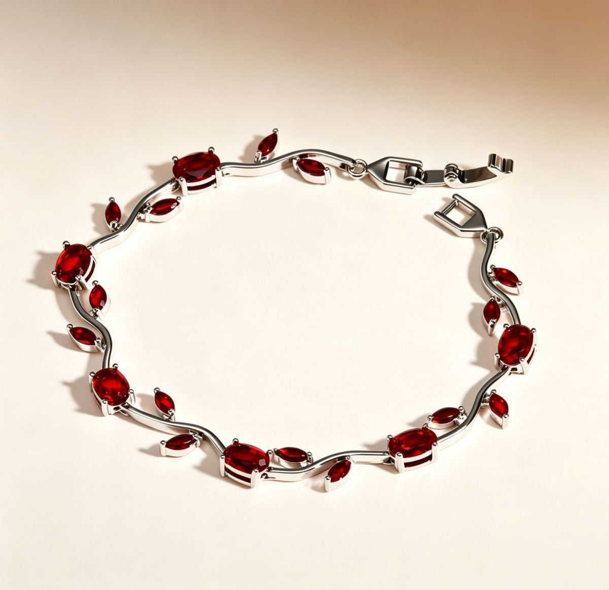 Vintage Floral Zircon Alloy Bracelet