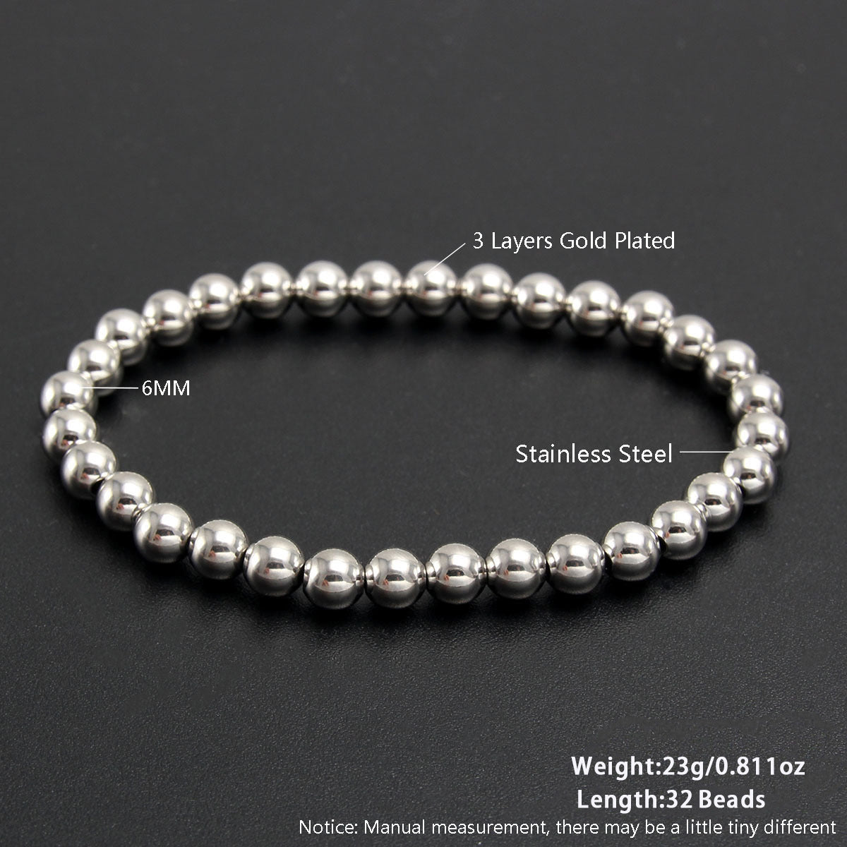 Two-color Beaded Bracelet