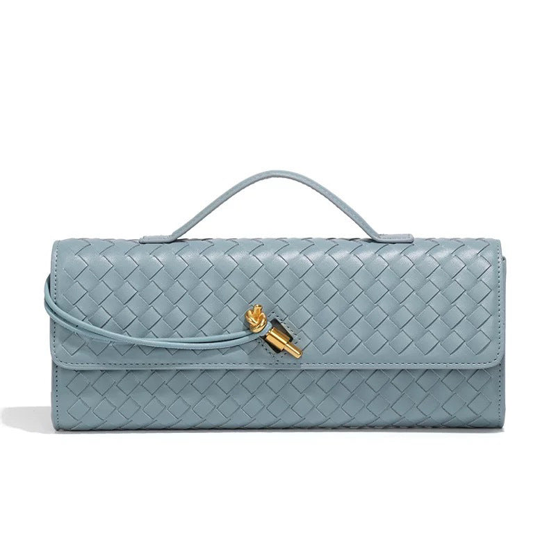 Single-shoulder baguette woven bag