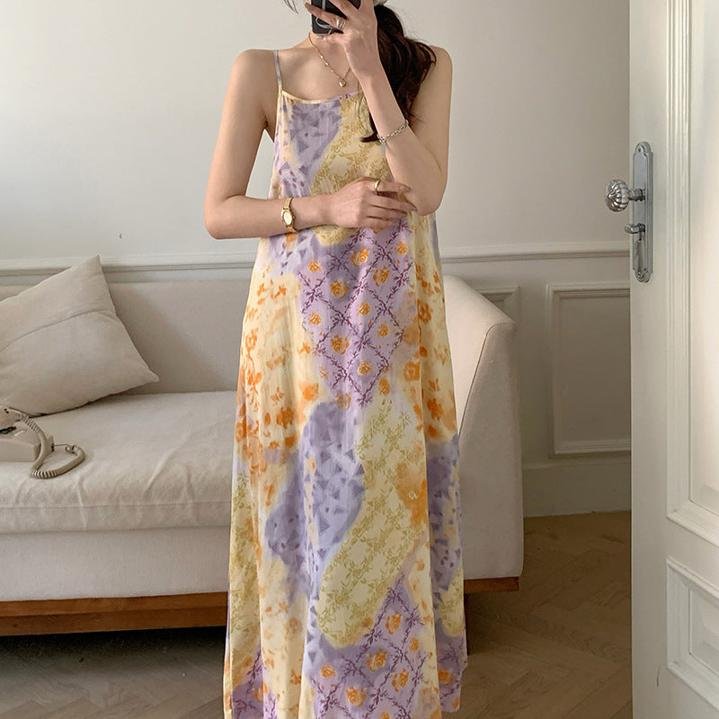 Floral Suspender Nightgown
