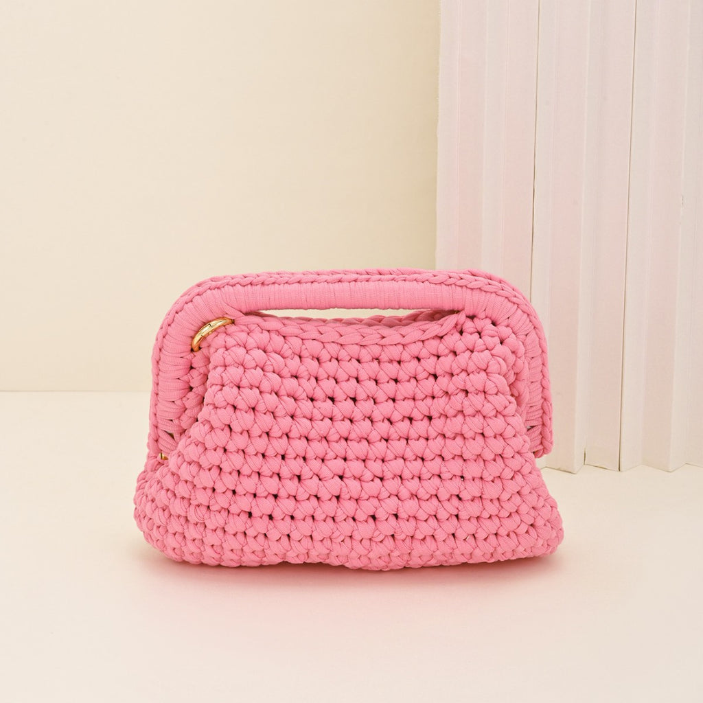 Crochet Fabric Clutch Bag