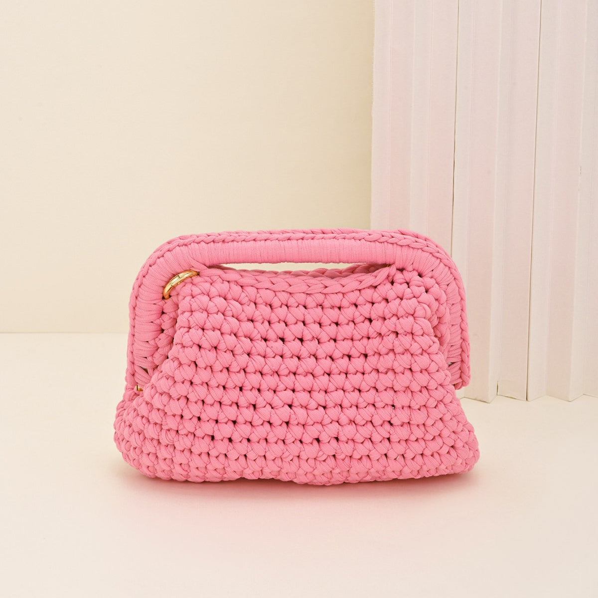 Crochet Fabric Clutch Bag