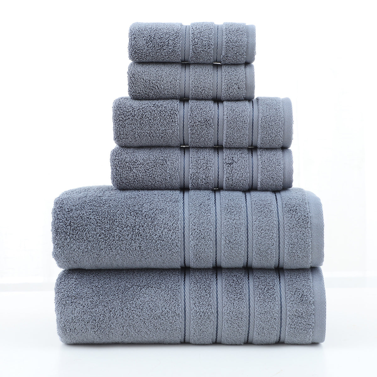 6pcs Set Cotton Towel Bath Towel