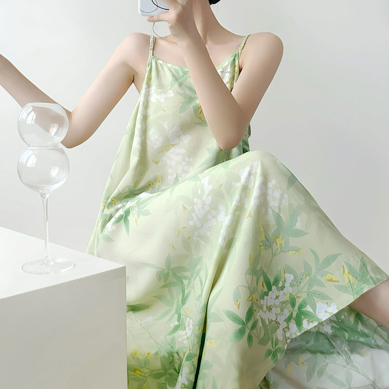 Floral Suspender Nightgown