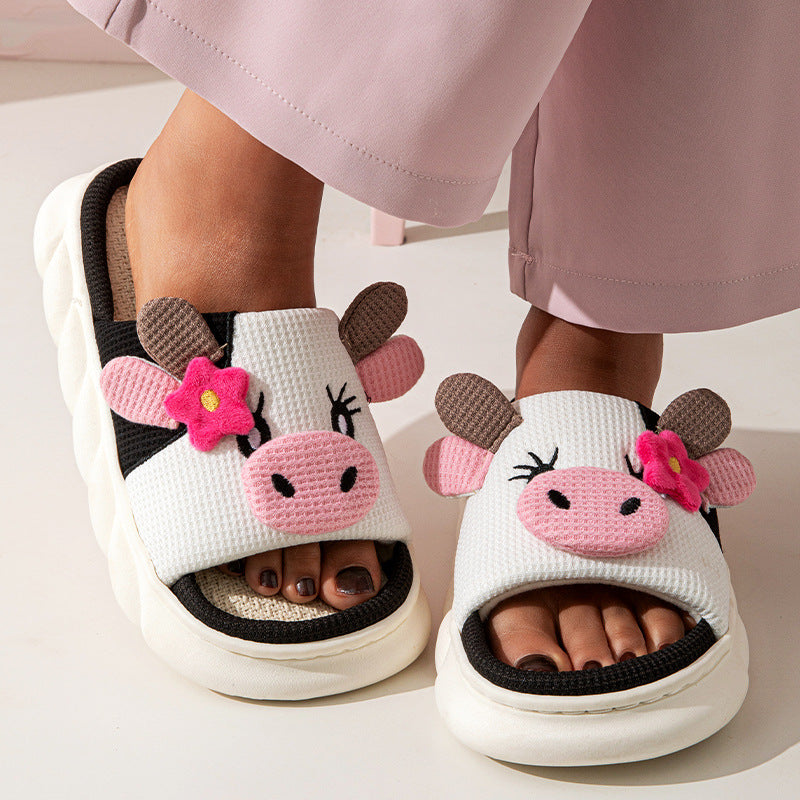Unisex Breathable Flax Linen Slippers
