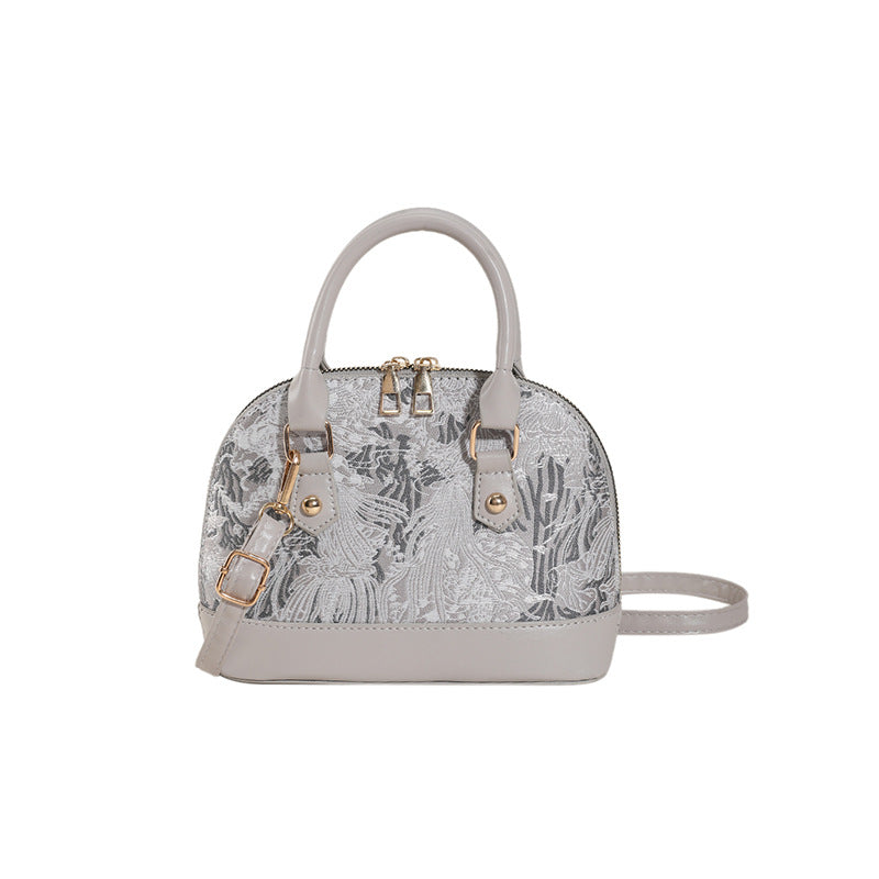 Women's Embroidered Shell Crossbody Bag