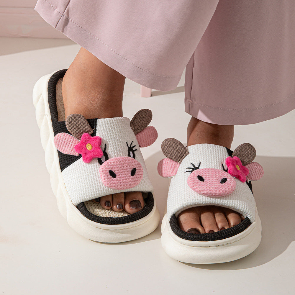 Unisex Breathable Flax Linen Slippers
