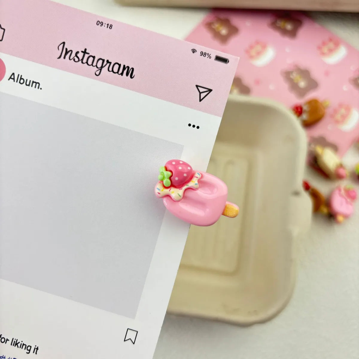 6pcs Creative Cartoon Ice Cream Hair Clip