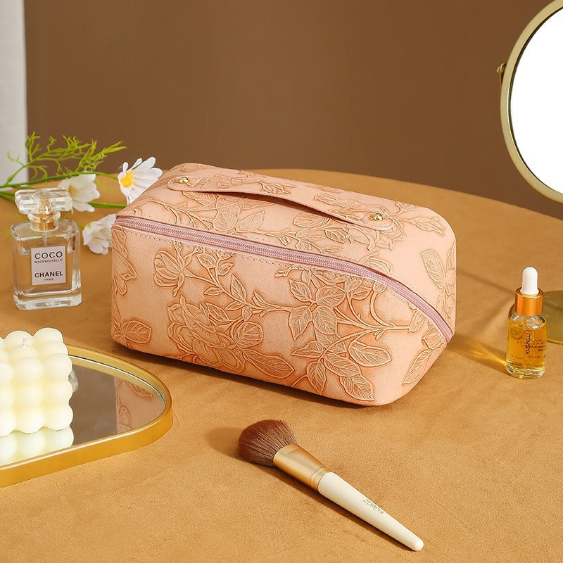 PU Leather Classic Vintage Cosmetic Bag
