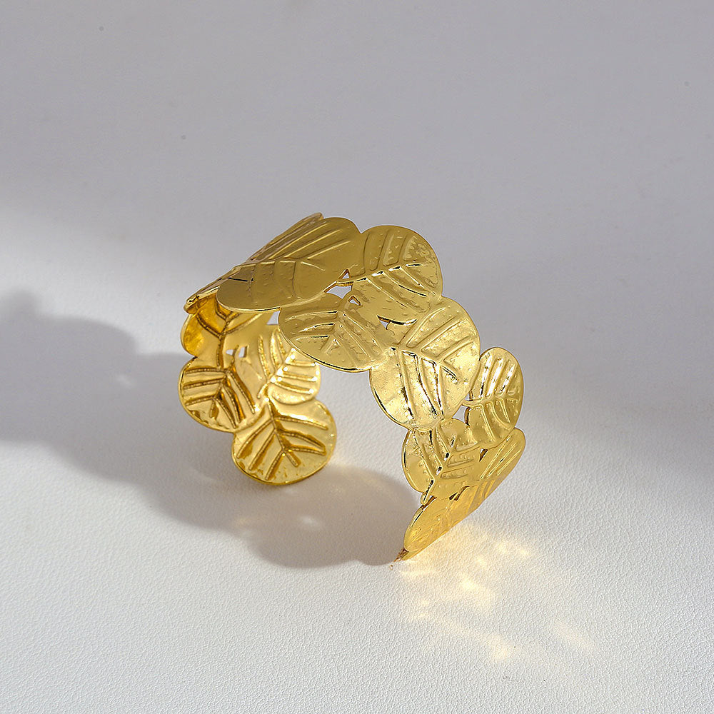 Stainless steel gold adjustable bracelet