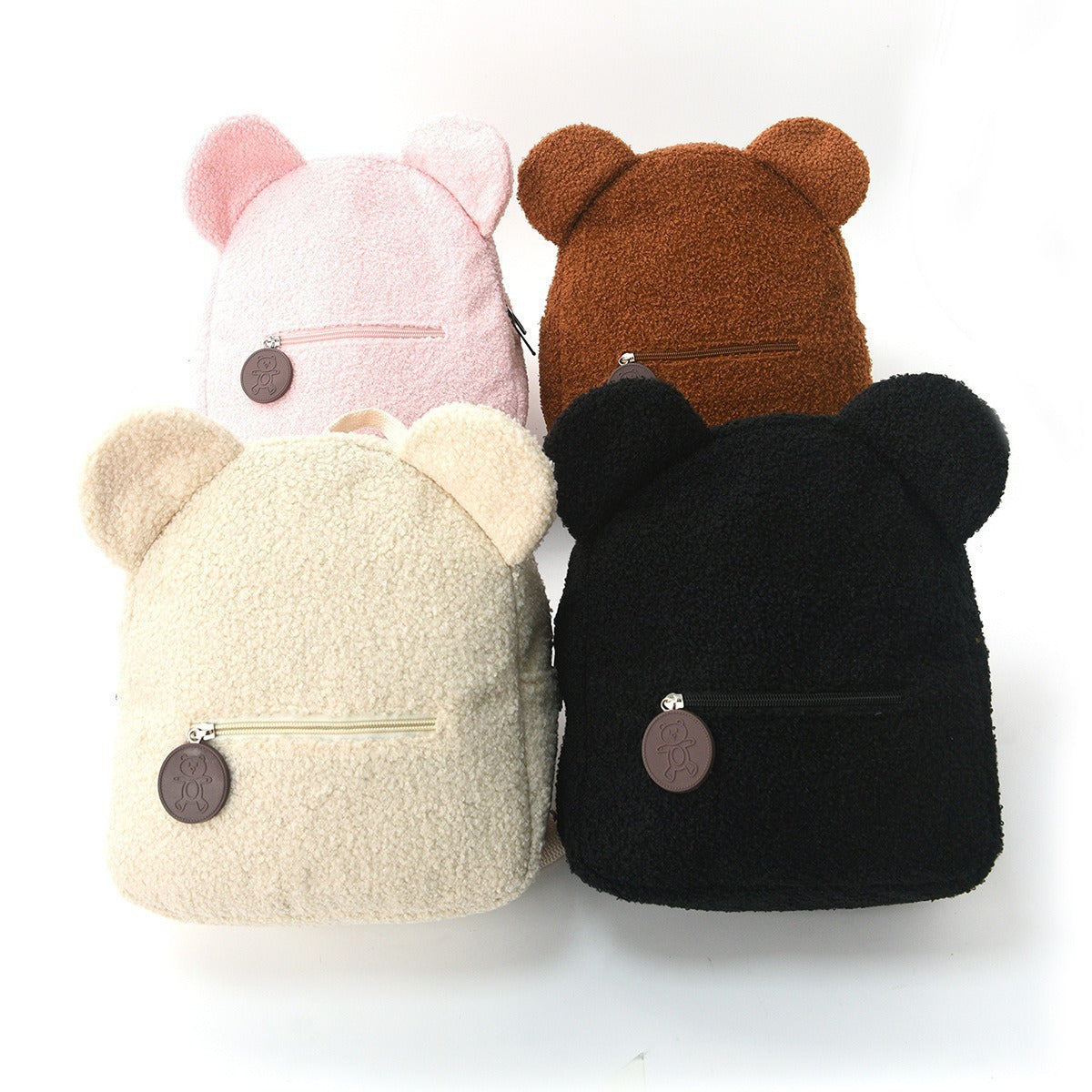 Cartoon Bear Ears Plush Backpack