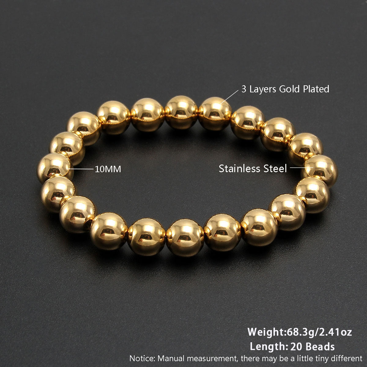 Two-color Beaded Bracelet