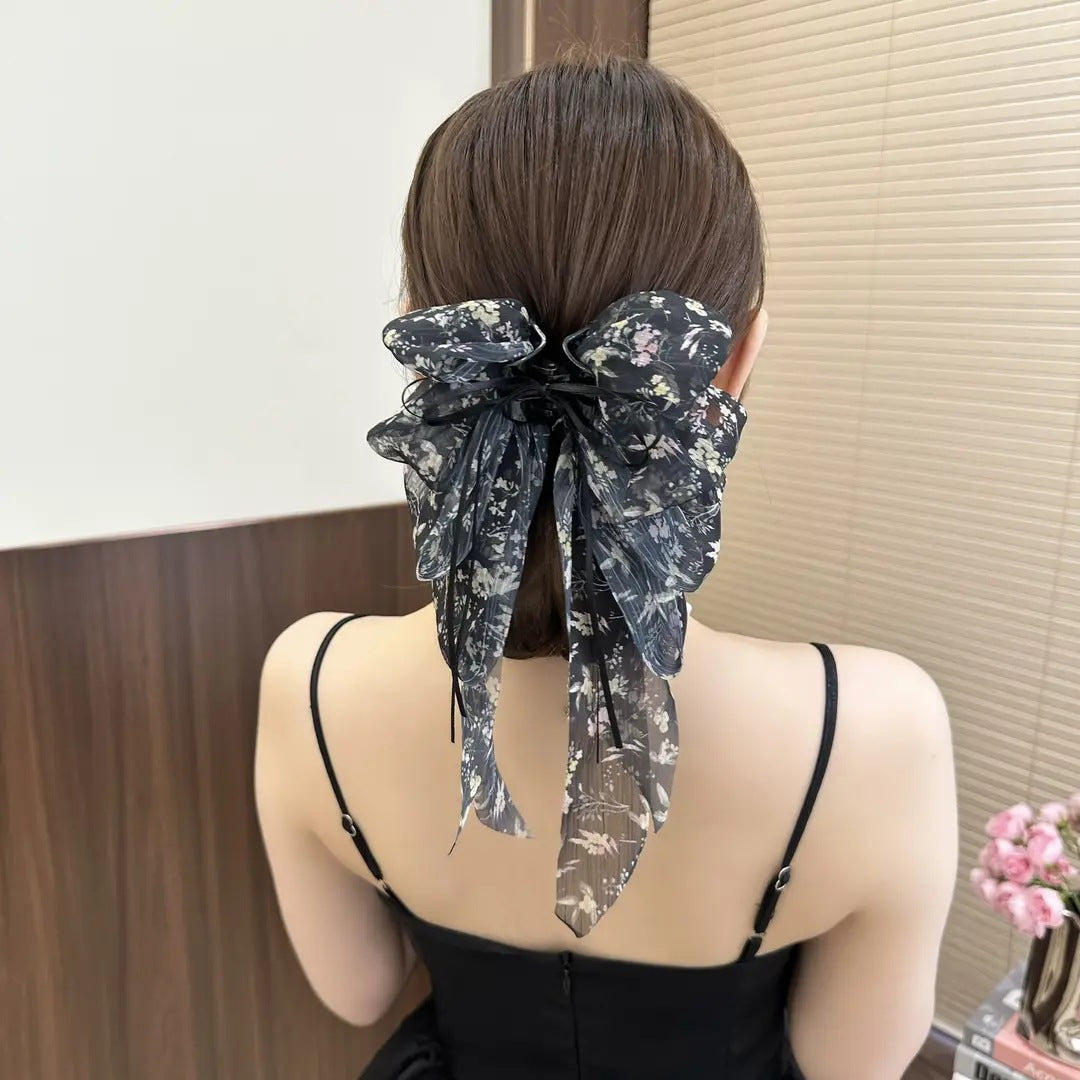 Elegant Bow Crystal Hair Claw Clip