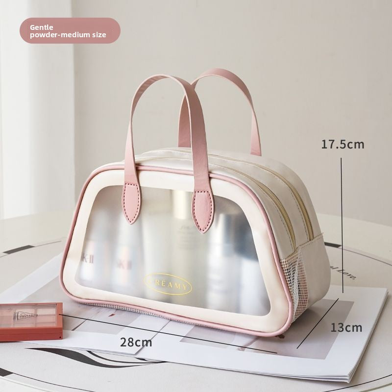 Dry-wet separation large-capacity toiletry bag