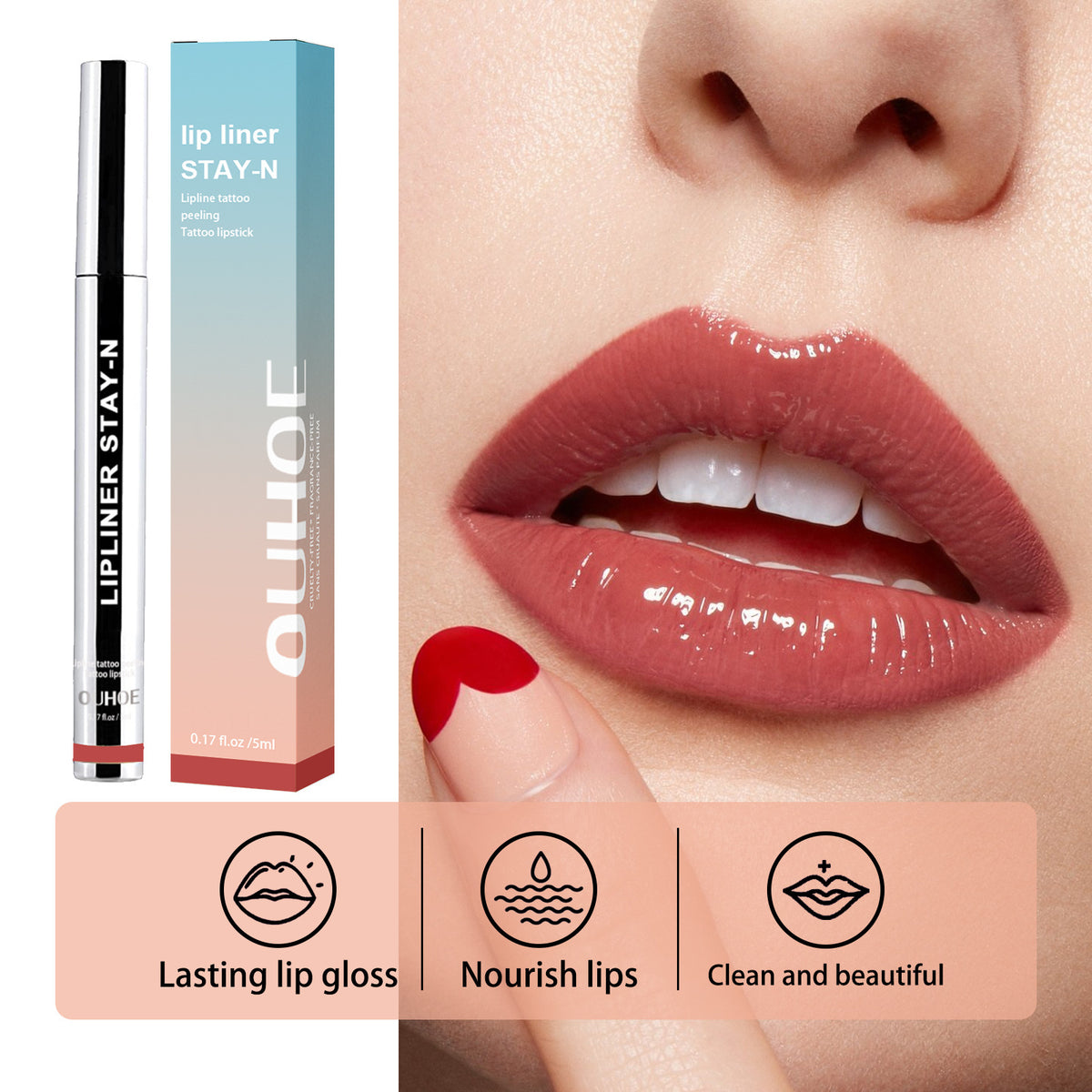 Stripping Lip Liner for Long-lasting Plumping Effect
