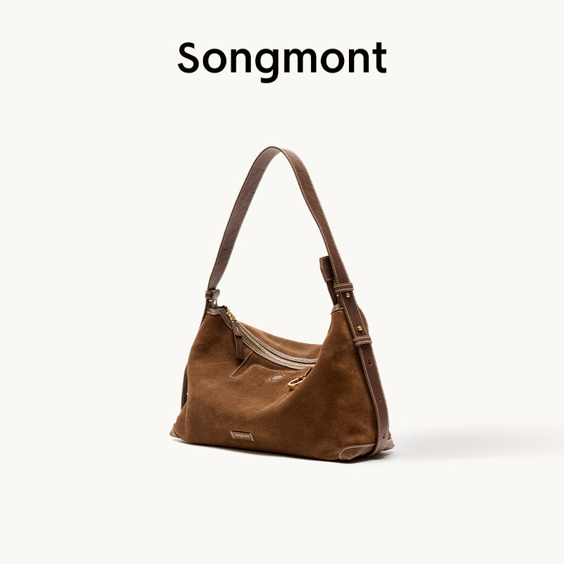 Vegetable-Tanned Leather Hobo Bag