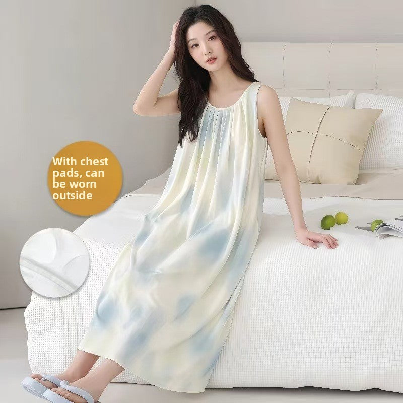 Women's padded bra-style halter nightgown