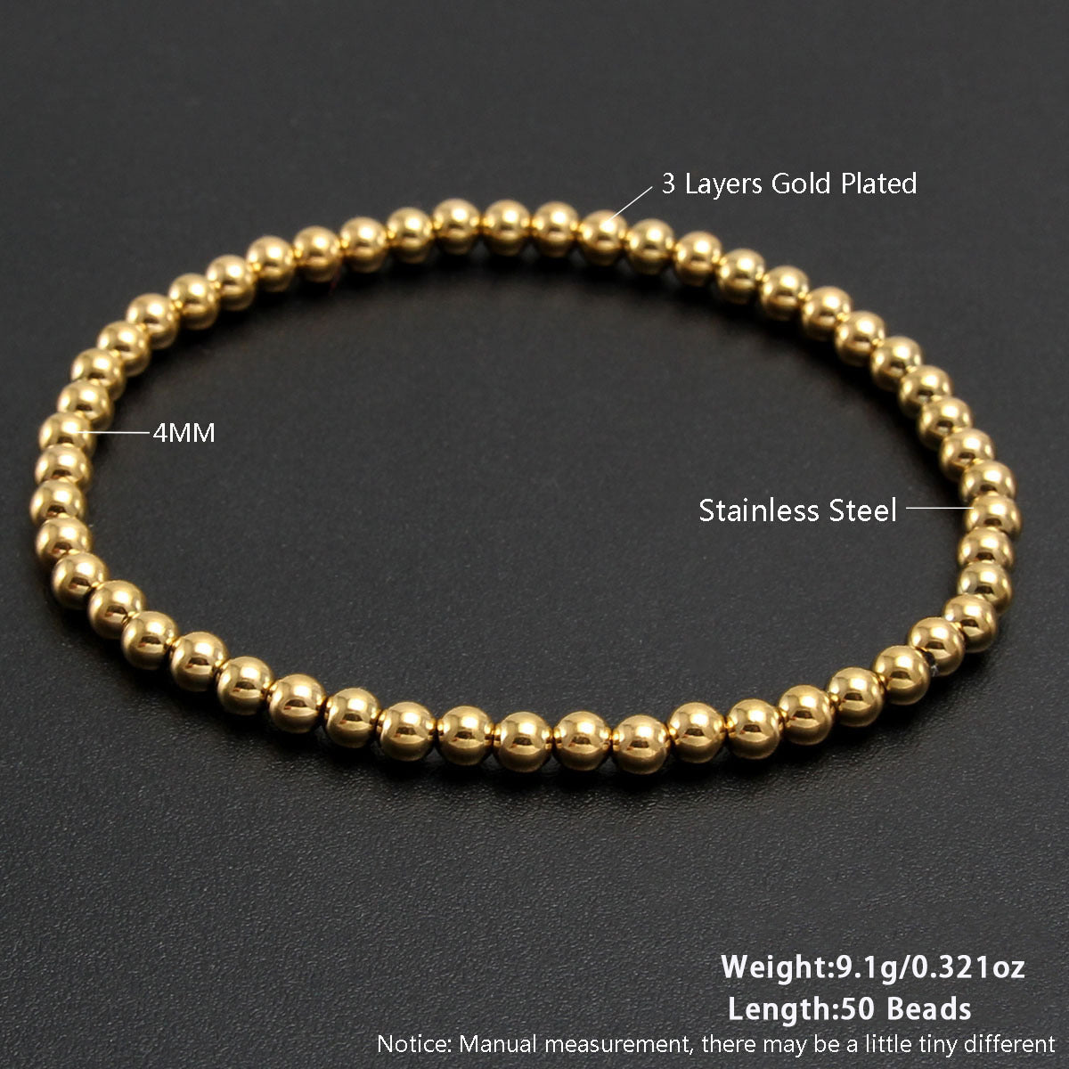 Two-color Beaded Bracelet