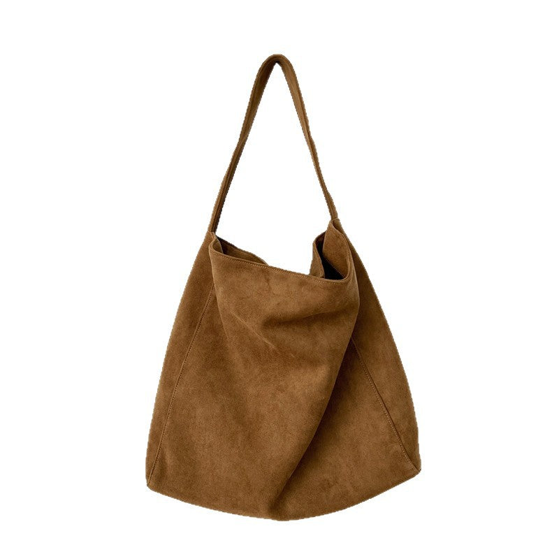 Suede Leather Crossbody Tote Bag for Women