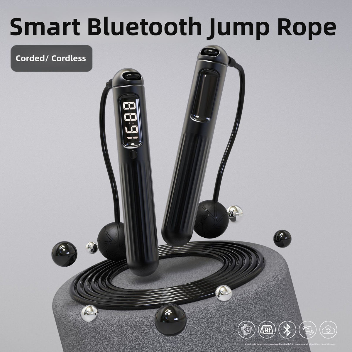 Intelligent Bluetooth Counting Charging Weighted Fitness Jump Rope