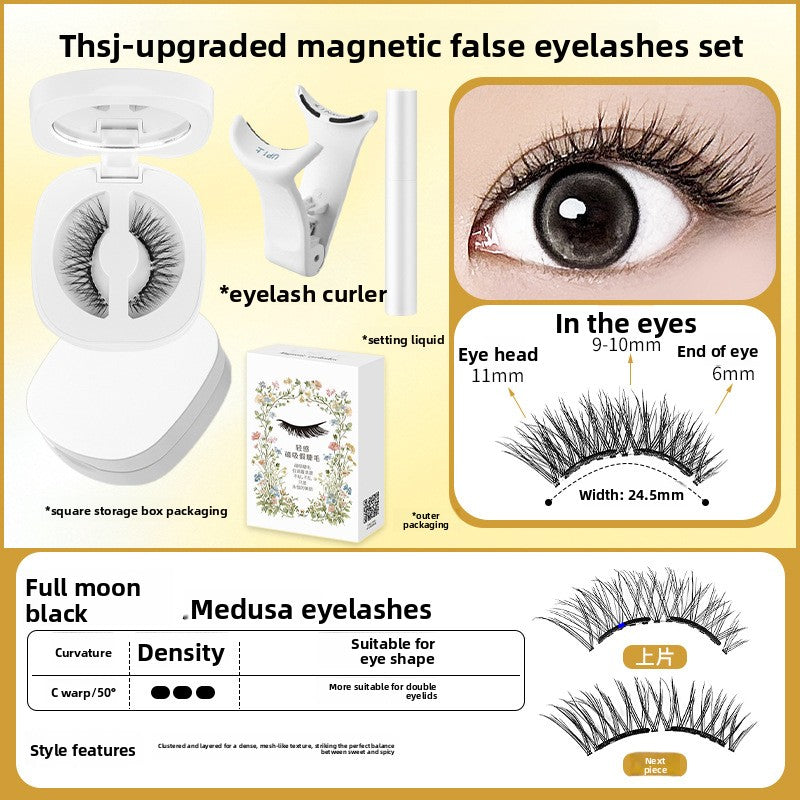 Magnetic False Eyelashes with Spring Clip