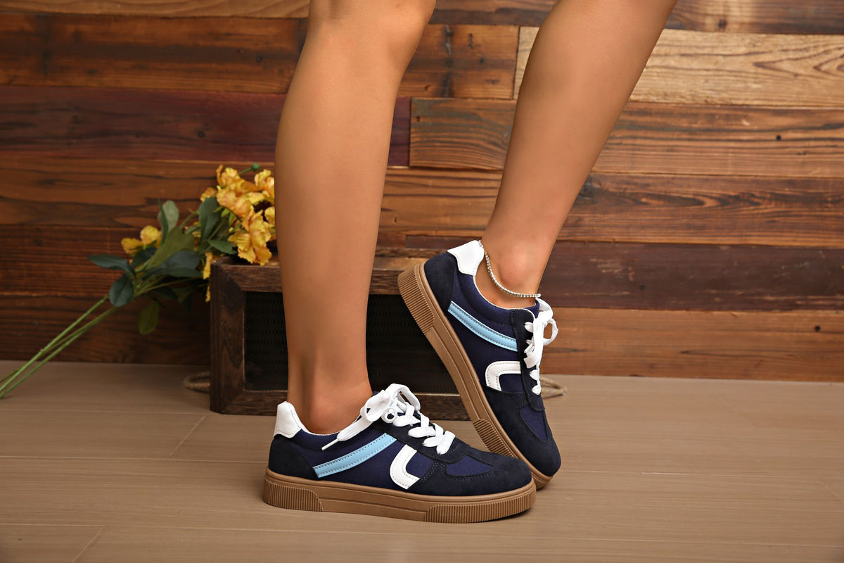 Womens Flat Sole Breathable Sneakers