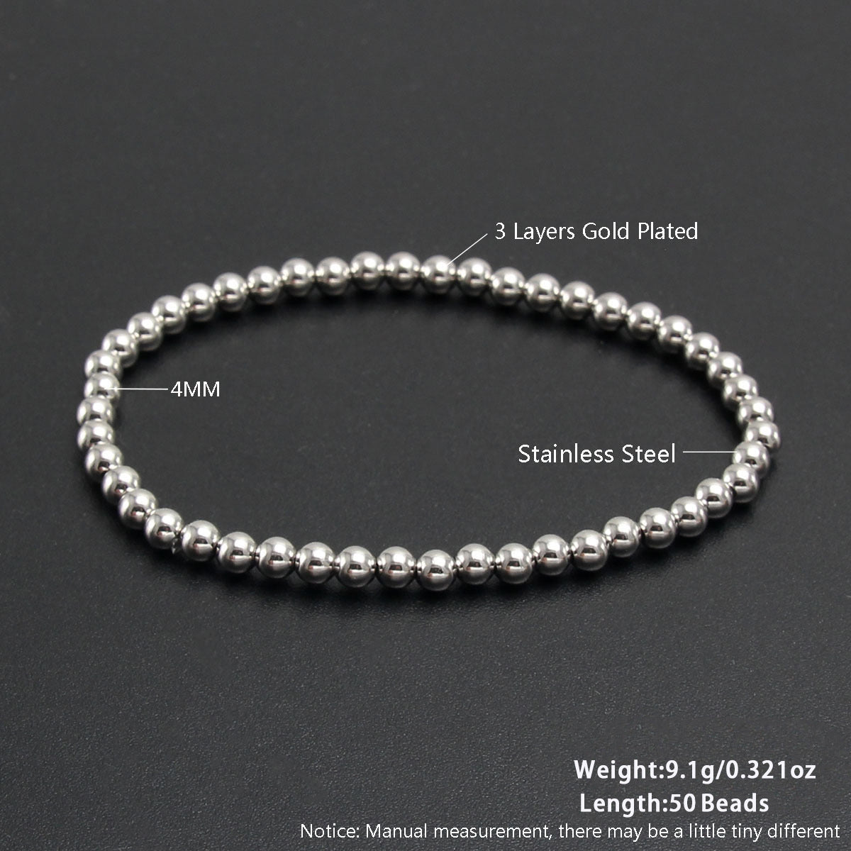 Two-color Beaded Bracelet