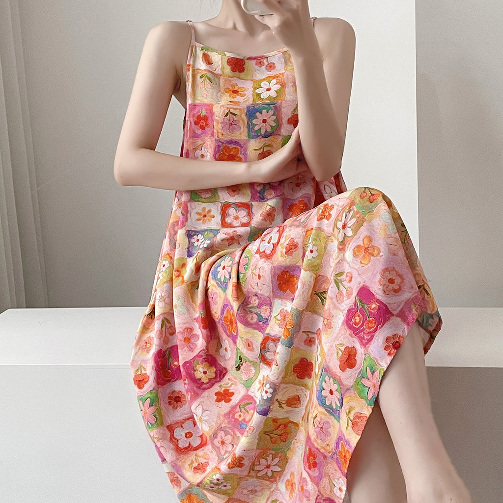 Floral Suspender Nightgown