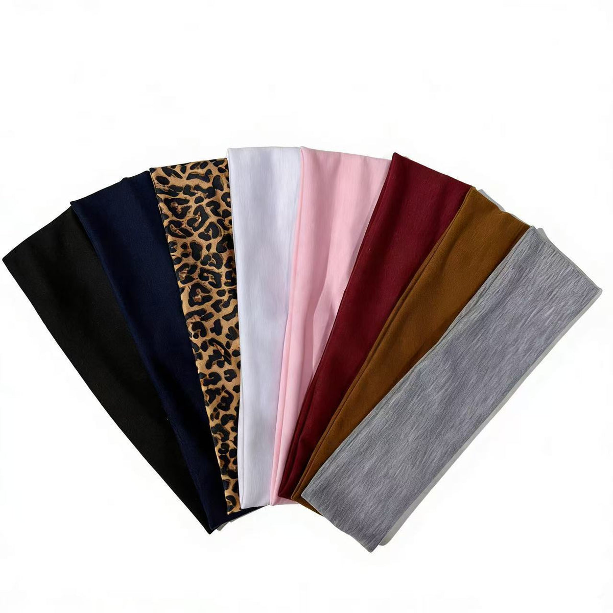 8 set of Elastic Sports Headband Sweat Absorbing Non-Slip Headwear